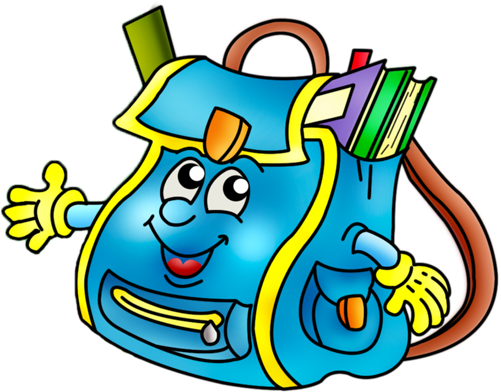 Clip Art Schoolschool - School Bag Clipart (500x450)