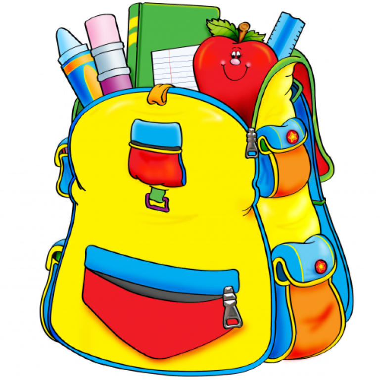 Clip Art - Dibujo De Utiles Escolares Animados (768x768)
