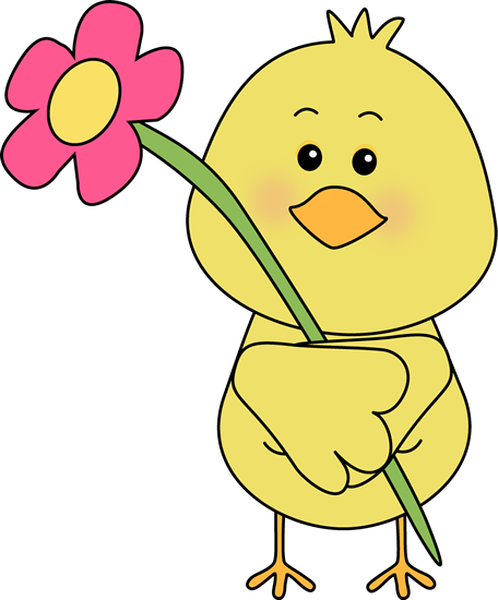 Spring Birds Clip Art - Spring Chick Clip Art (456x550)