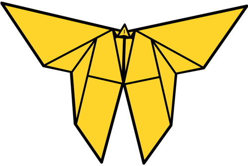Crane Origami Butterfly Clip Art - Crane Origami Butterfly Clip Art (500x500)