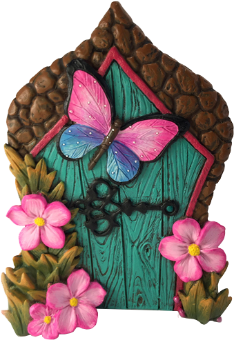 Miniature Butterfly Fairy Door For The Enchanted Garden - Fairy Door Clipart (500x500)
