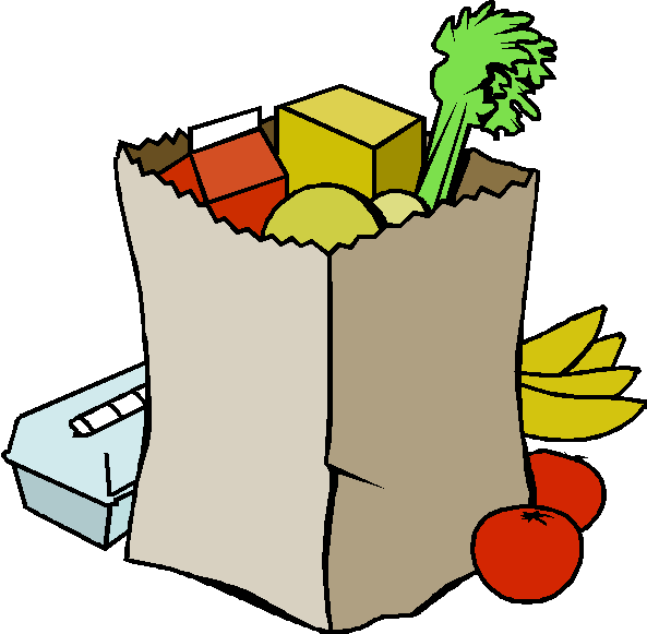 Grocery-bag - Grocery Bag Of Food (592x581)
