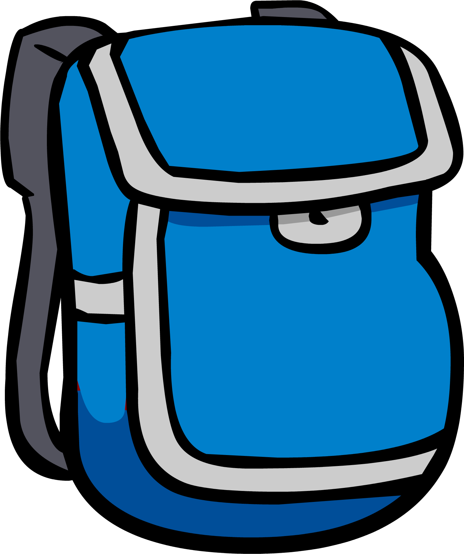Blue Backpack Icon 312 - Red Backpack Cartoon (1524x1819)