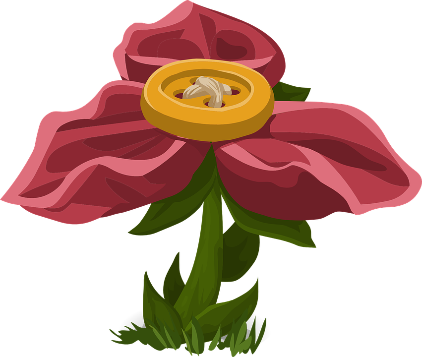 Fuchsia Flower Cliparts 25, Buy Clip Art - Flower Cute Button Transparent (851x720)