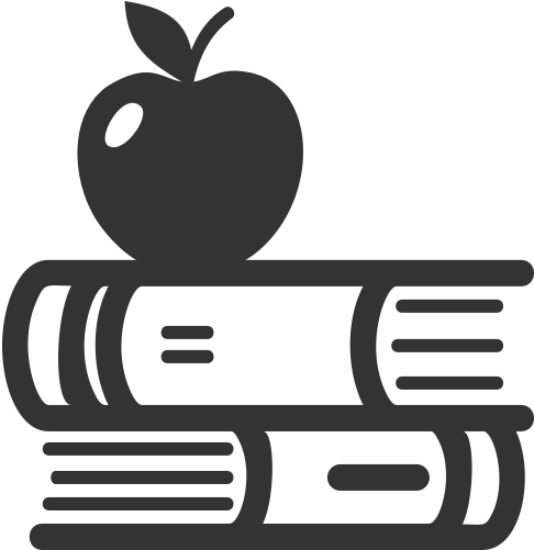 Fairhaven Christian Academy - Books And Apple Icon (512x512)
