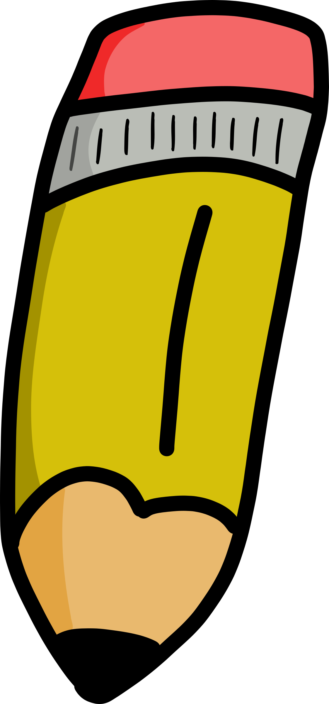 Cartoon Pencil - Crayon Clip Art (1123x2400)