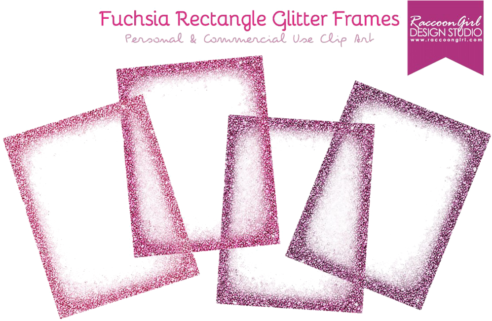 Fuchsia Border Frame Png Clipart - Pink Glitter Frame Png (1024x681)