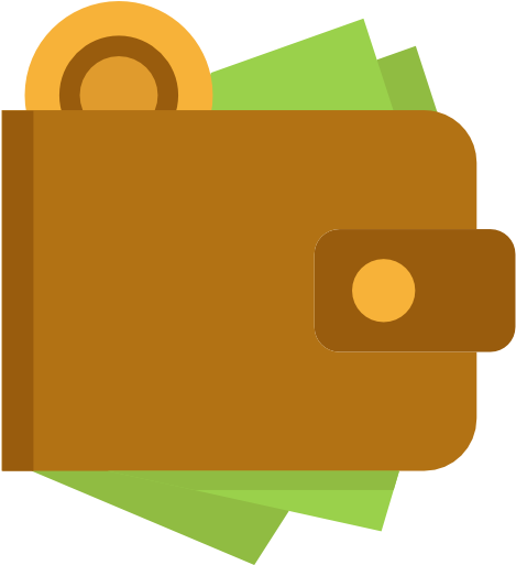 Wallet Budget Expense Management Icon - Wallet Flat Icon Png (512x512)