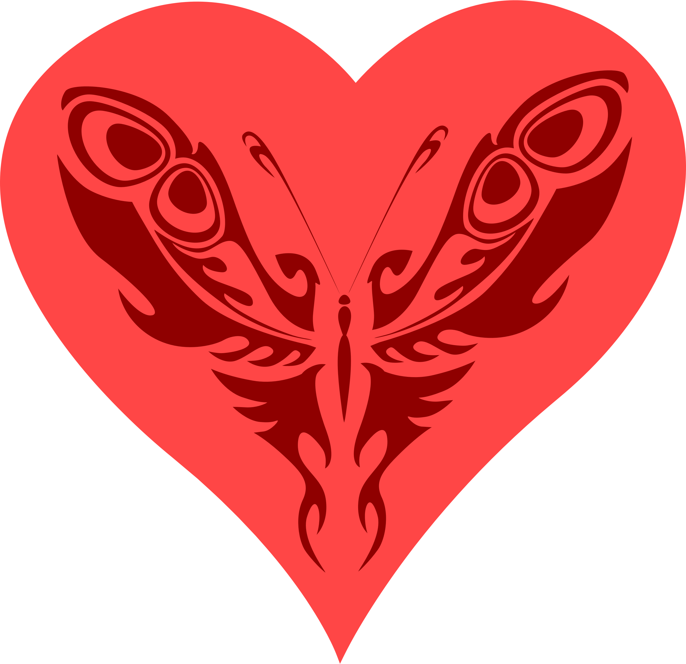 Related Heart Butterfly Clipart - Butterfly (2400x2324)