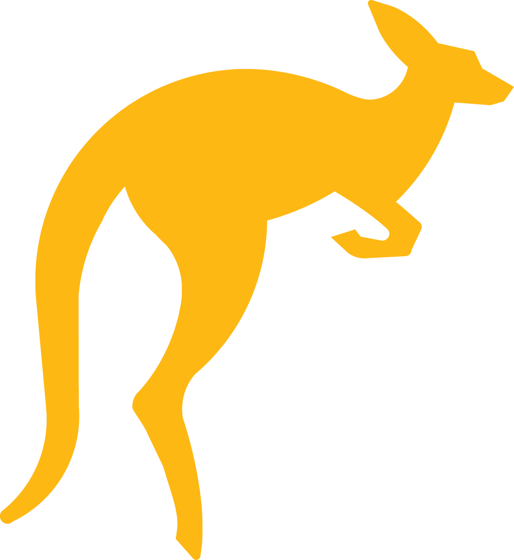 Kangaroo - Yellow Kangaroo Png (1014x1106)