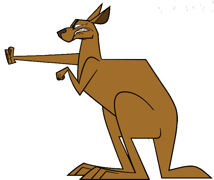 Kangaroo-2 - Cartoon Angry Kangaroo (746x628)