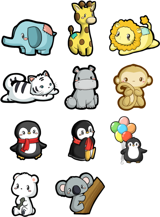 Zoo Animal Stickers - Zoo (600x750)