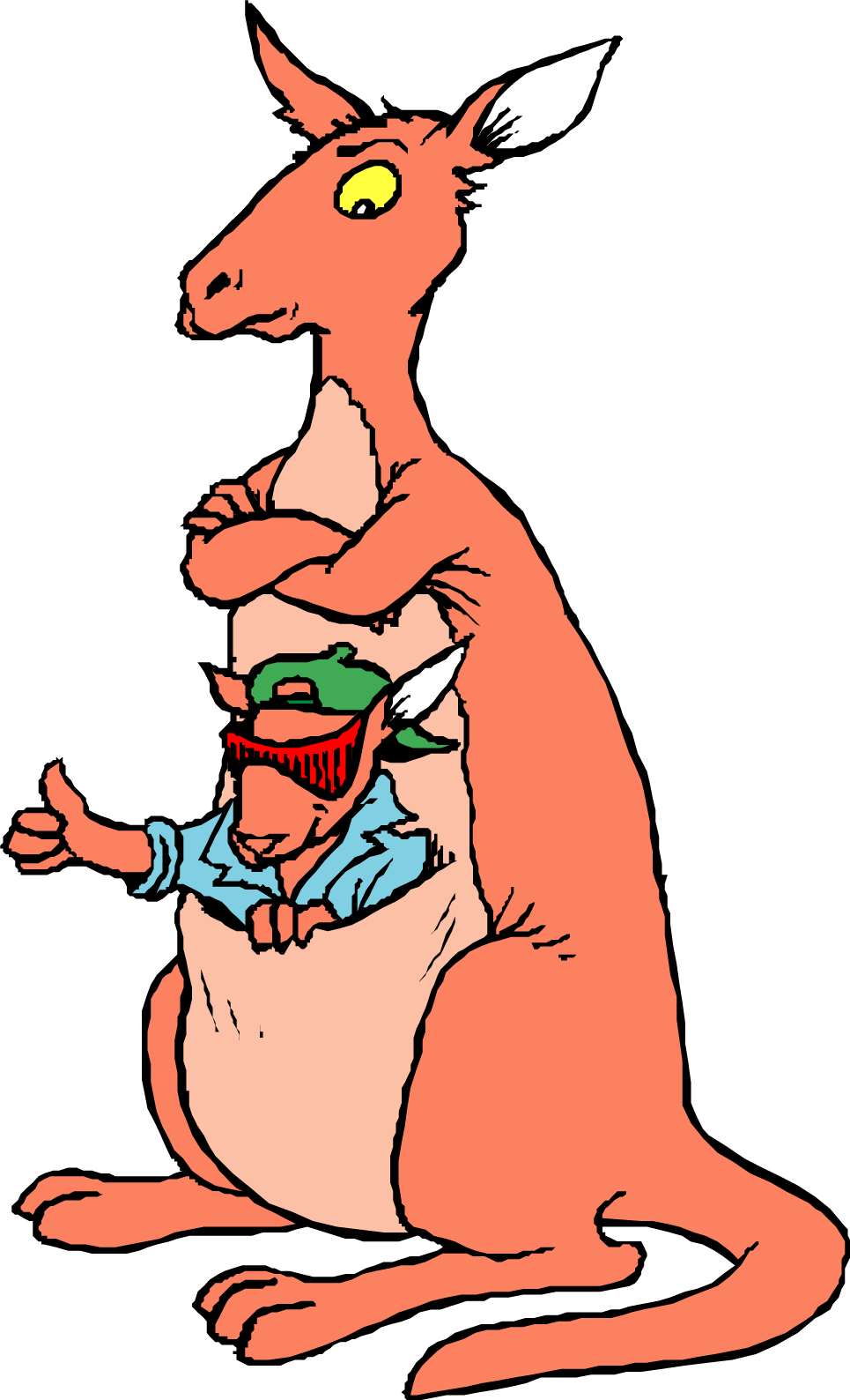 Macropodidae Animation Kangaroo Clip Art - Macropodidae Animation Kangaroo Clip Art (965x1588)