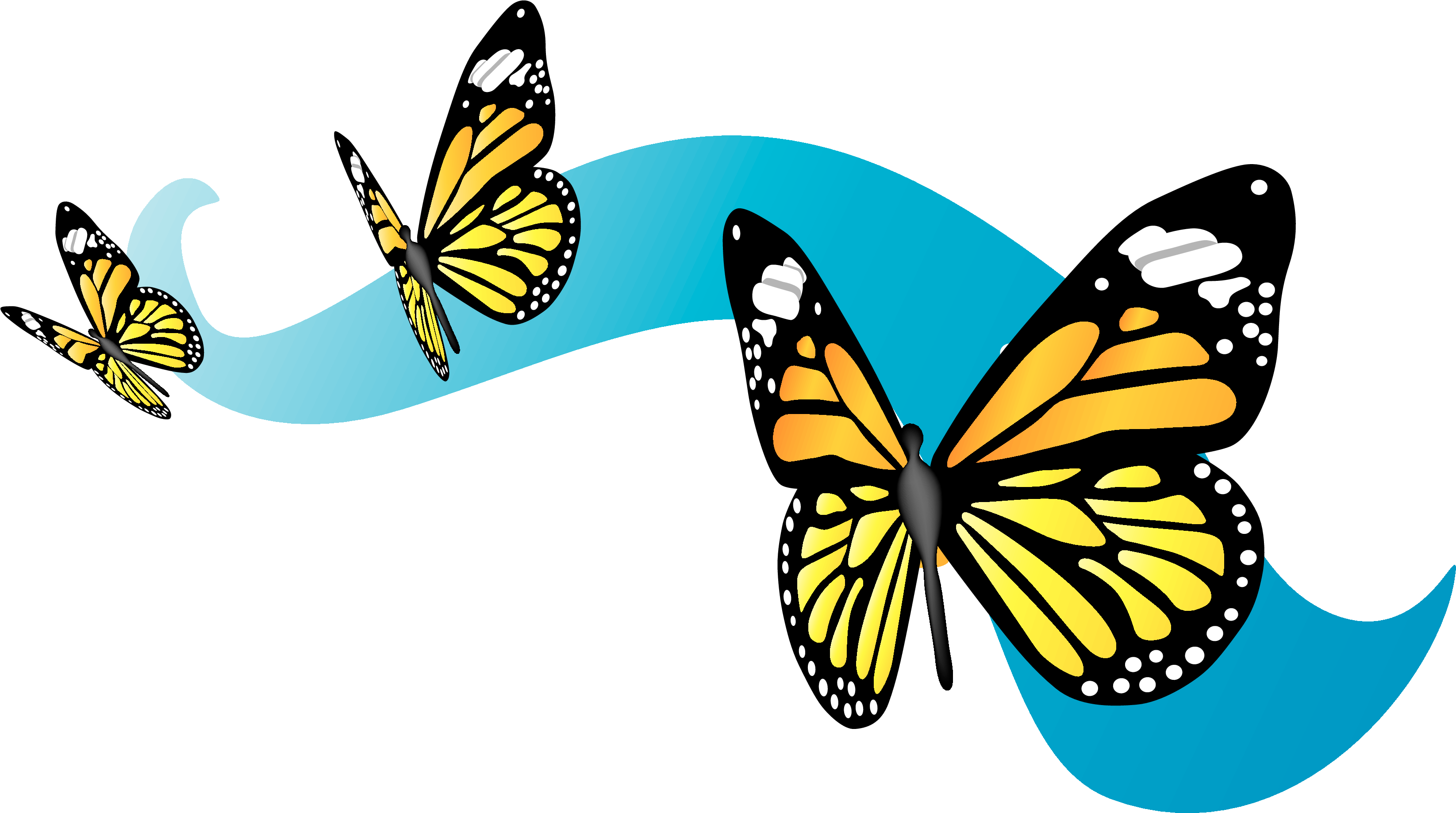 Butterfly Clipart - Monarch Butterfly Clip Art (3300x1837)