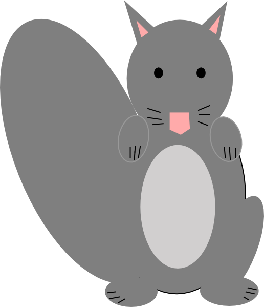 Gray Squirrel Clipart (516x599)