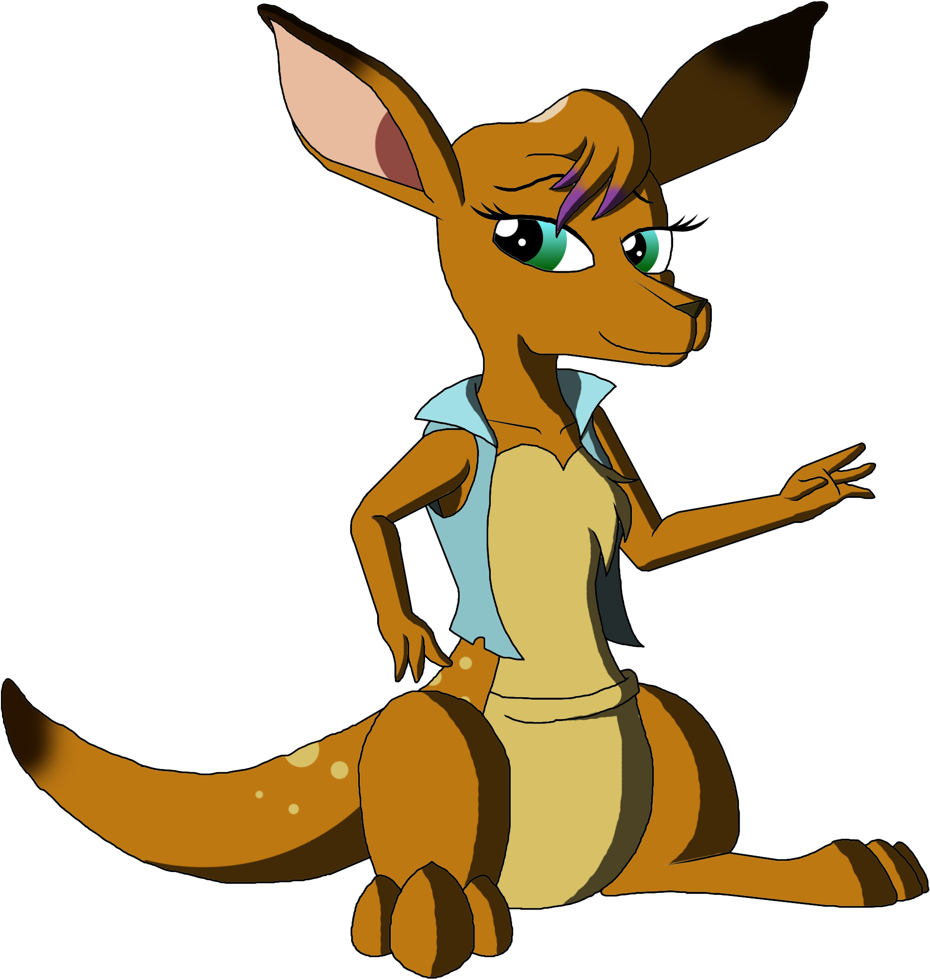 Sheila The Kangaroo By Moheart7 - Art (2500x2500)