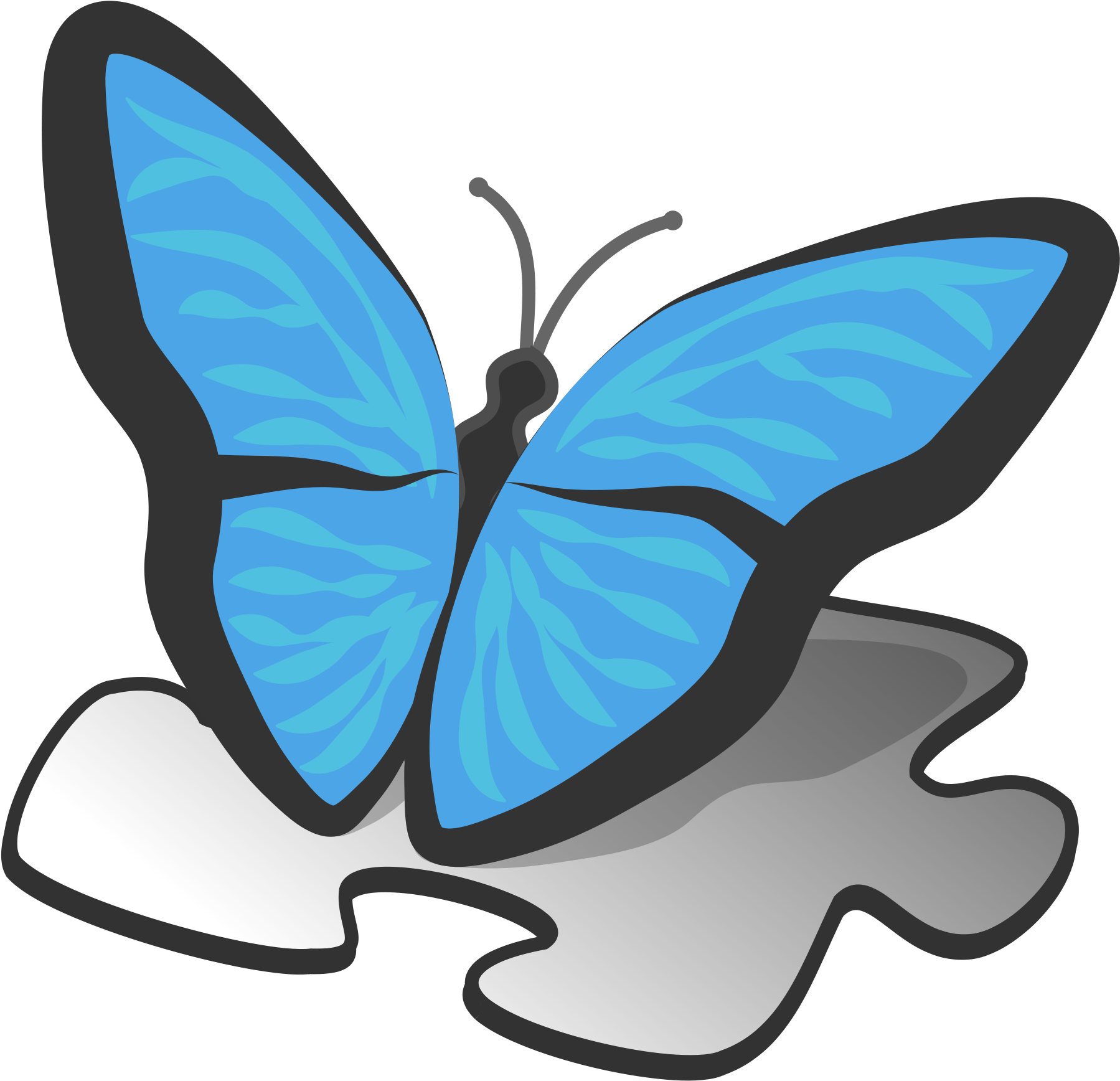 Picture Of A Cartoon Butterfly 11, - Template Png (2000x2000)
