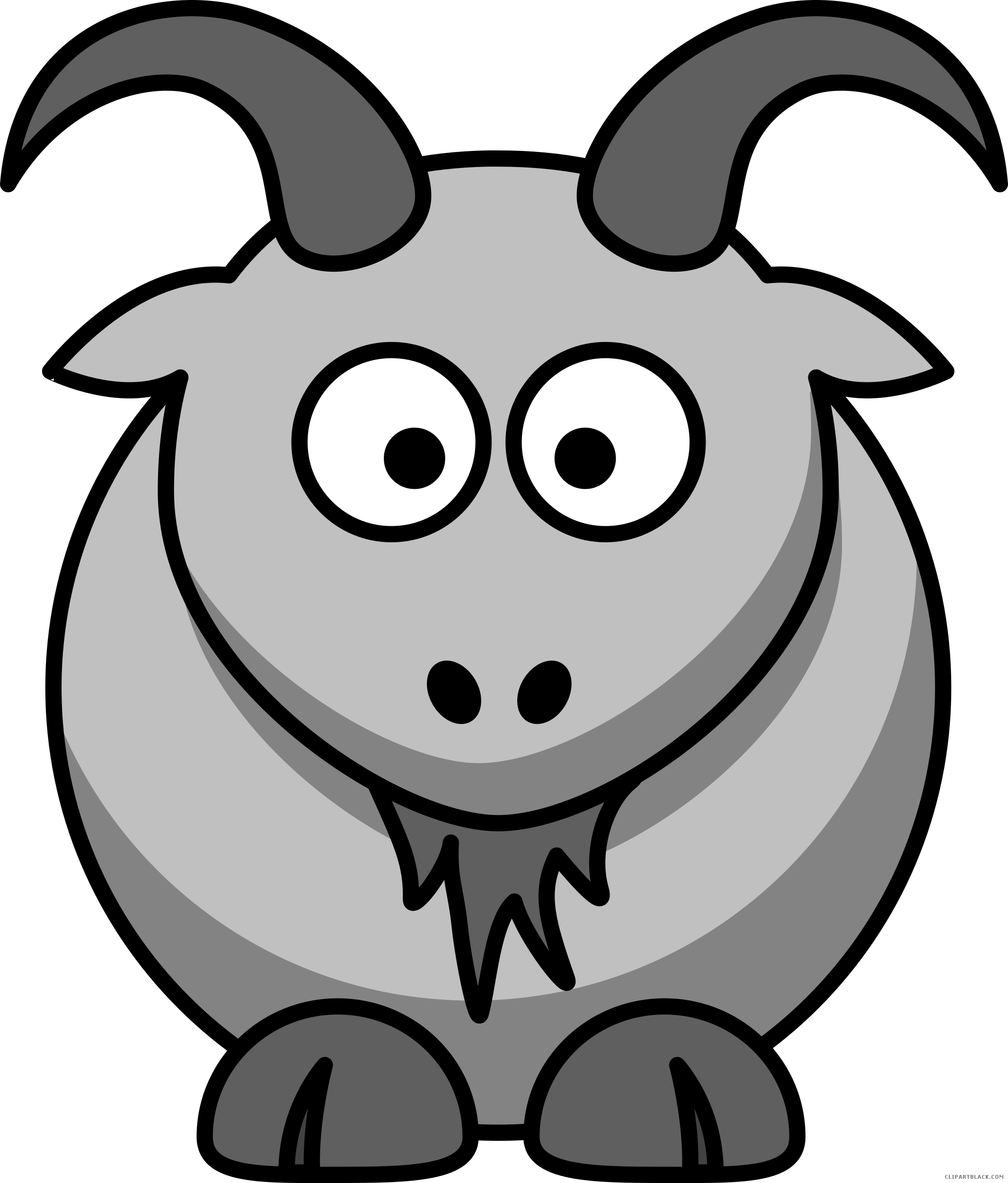 Cartoon Goat Clipart Clipartblack Com Goat Outline - Cartoon Animals (2130x2500)