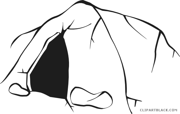 More Black And White Animals Animal Free Black White - Cave Clip Art (600x379)