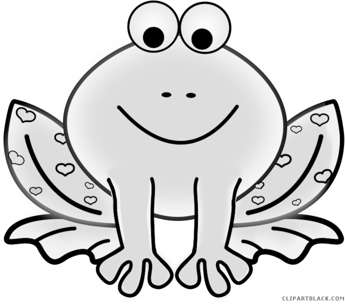Cute Frog Animal Free Black White Clipart Images Clipartblack - Orange Frog Clip Art (700x609)