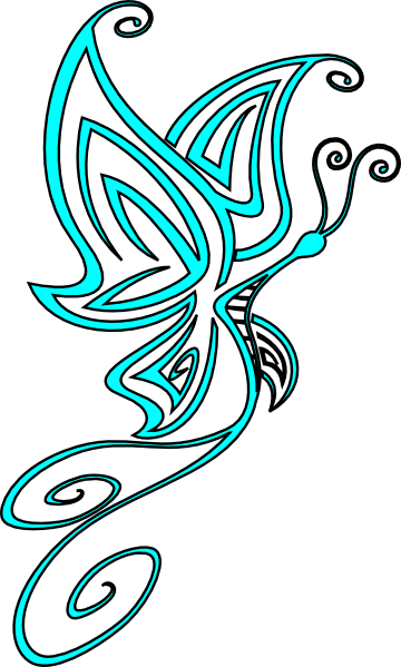 Free - Butterfly Swirls Png (360x599)
