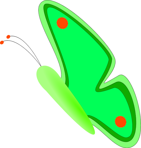 Side Butterfly Clipart - Clip Art (600x632)