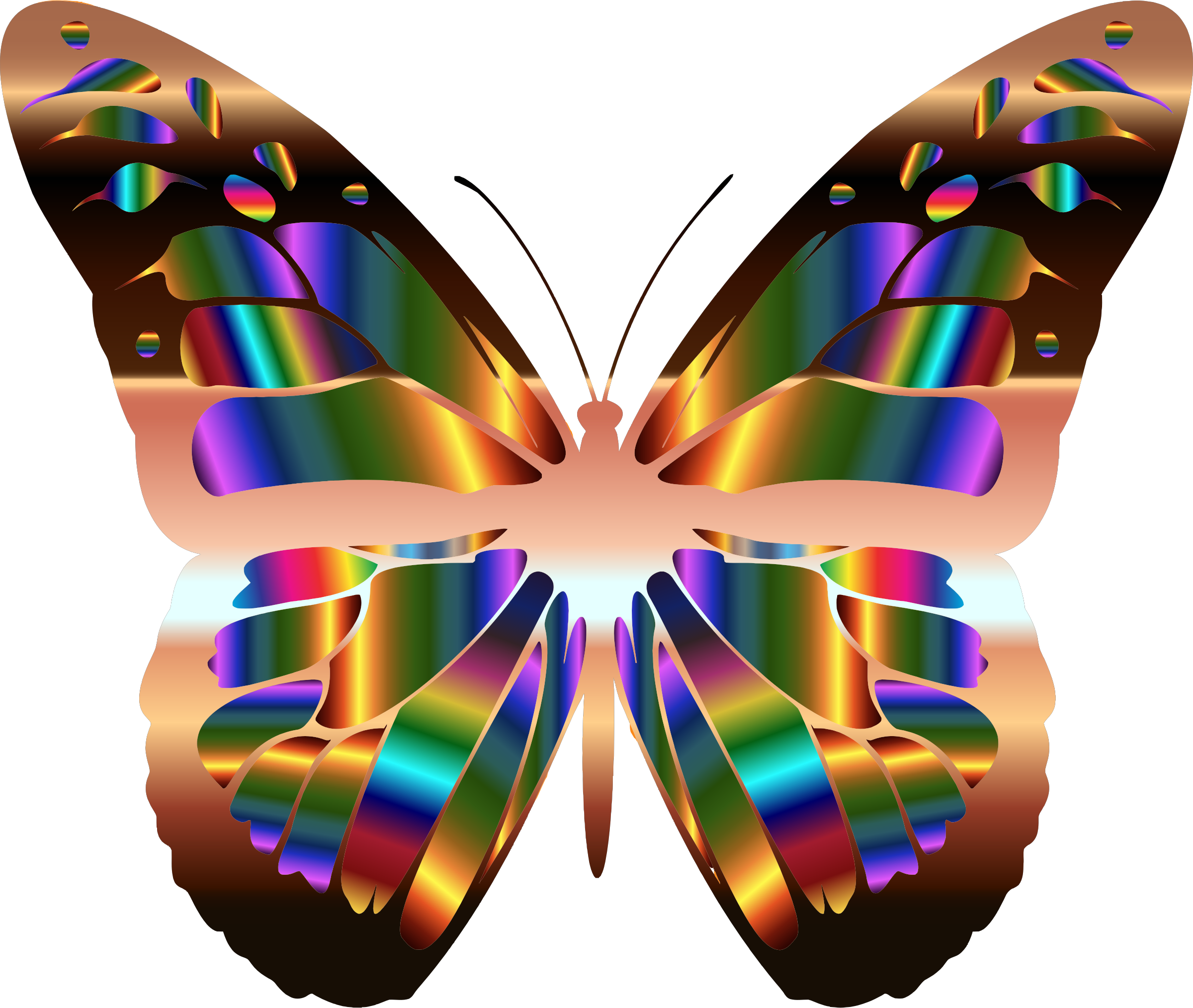 Abstract Animal Art Butterfly Png Image - Abstrakter Schmetterling Auf Taschenspiegel (2400x2028)