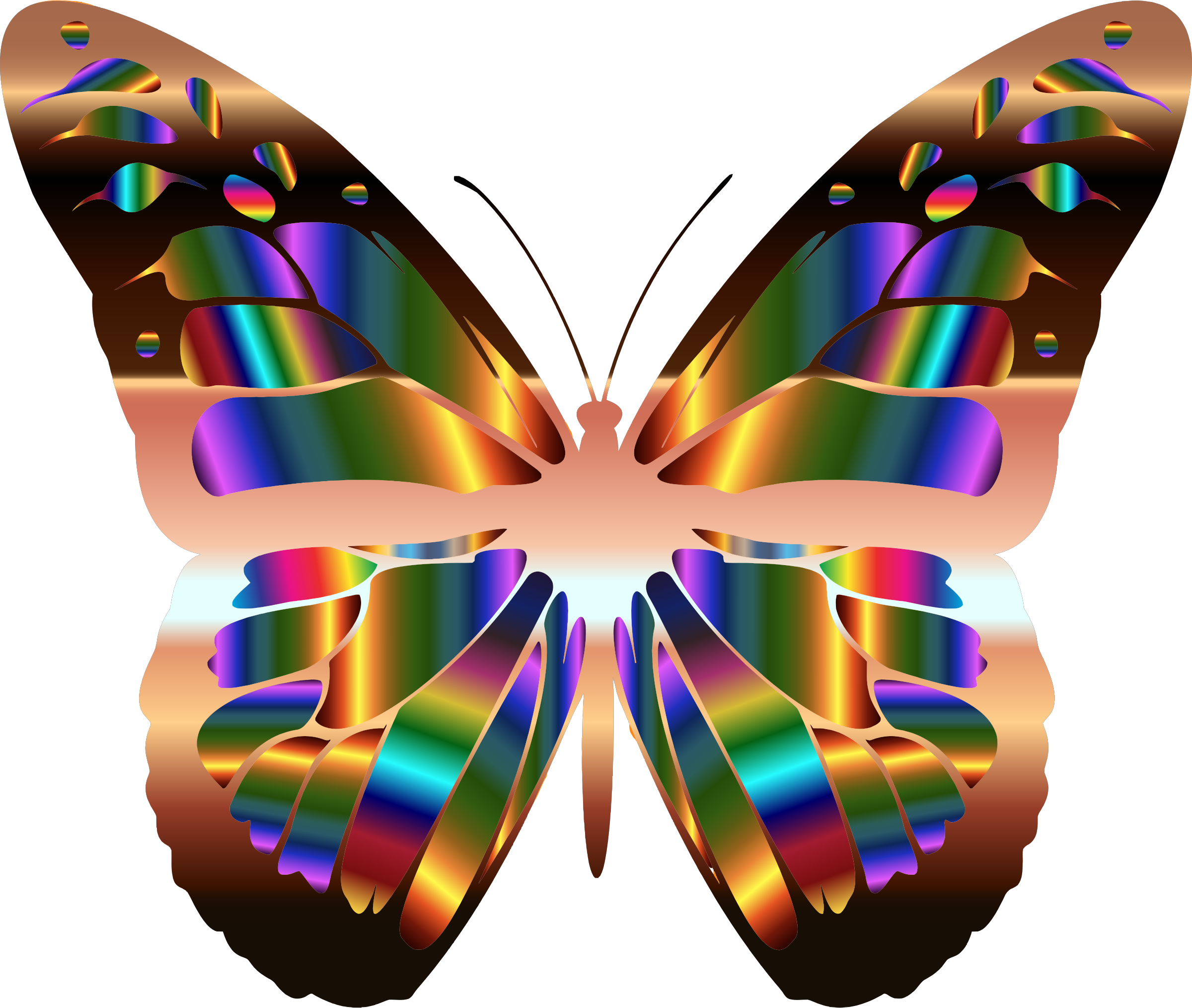 Abstract Animal Art Butterfly Png Image - Abstrakter Schmetterling Auf  Taschenspiegel - (2400x2028) Png Clipart Download, image size:2400x2028