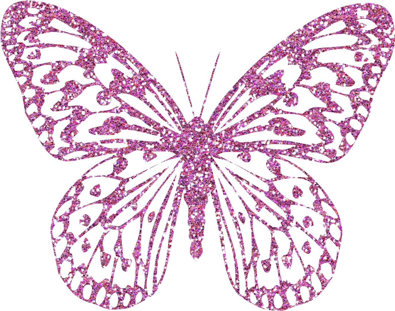 Pink Decorative Butterfly Png Clipart Image - Pink Butterfly Png Transparent (1433x1129)