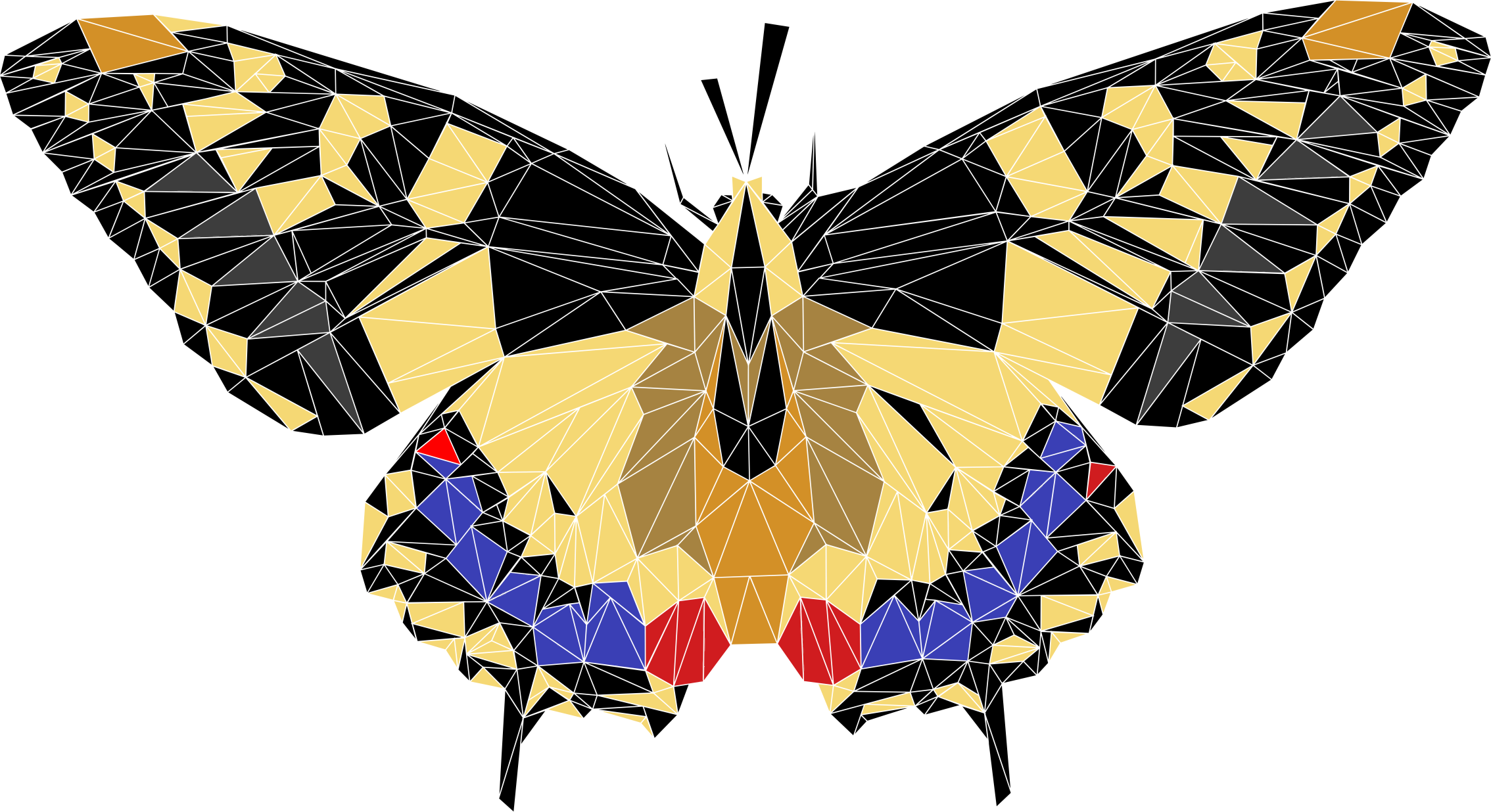 This Free Icons Png Design Of Low Poly Butterfly - ! 5'x7'area Rug (2268x1236)