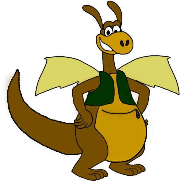 Ector Dragon As Cozy The Plushy Kangaroo By Twoodland1994 - Cartoon (613x633)