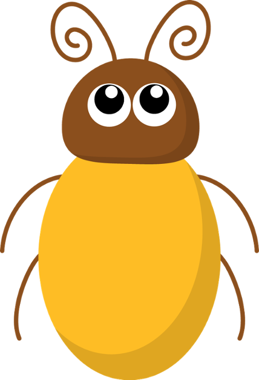 Jardim - Minus - Yellow Bug Clipart (505x740)