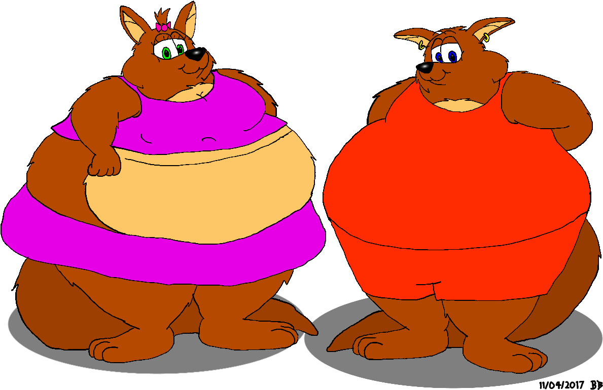 Too Big Kangaroos - Cartoon (1200x800)
