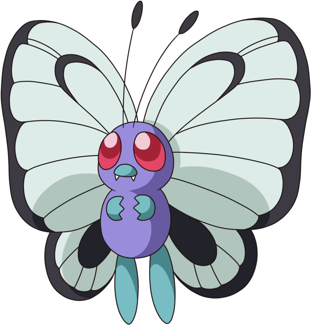 012butterfree Ag Anime - Butterfree Male And Female (1024x1069)