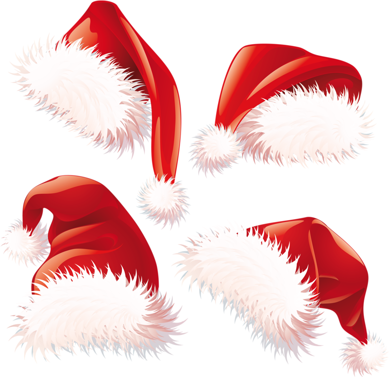 Cute Tabby Cat With Santa Hat Clipart Image - Santa Hat Png Free (816x793)