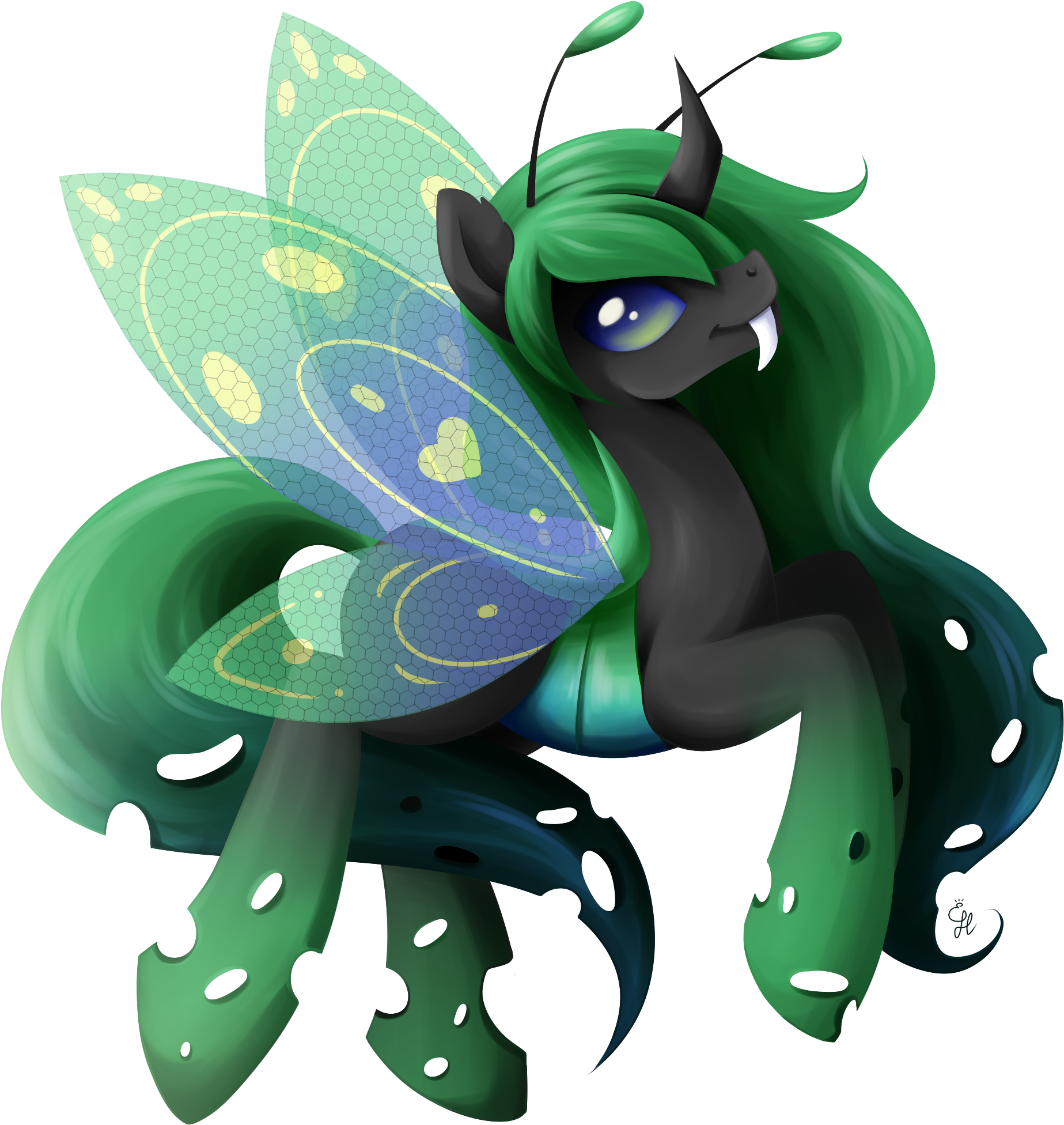 Butterfly Changeling By Techtalkpony Butterfly Changeling - Mlp Changeling Butterfly (2000x2000)