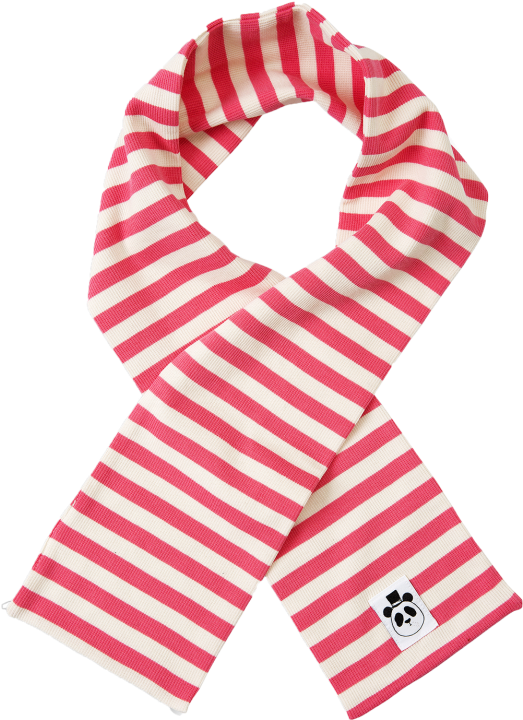 Mini Rodini Striped Rib Scarf - Stripe Rib Scarf In Pink (960x720)