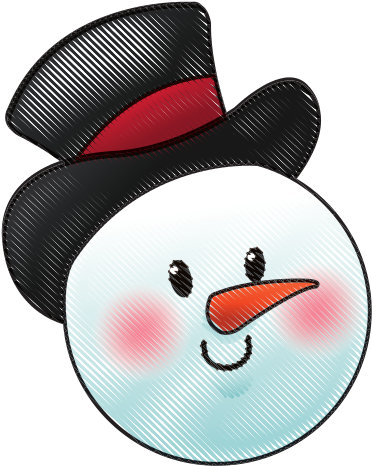Christmas Snowman With Hat And Scarf - Icon (550x550)