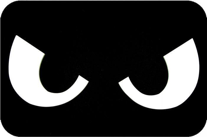 Pin Angry Eyes Clipart - Black And White Angry Eyes (700x700)