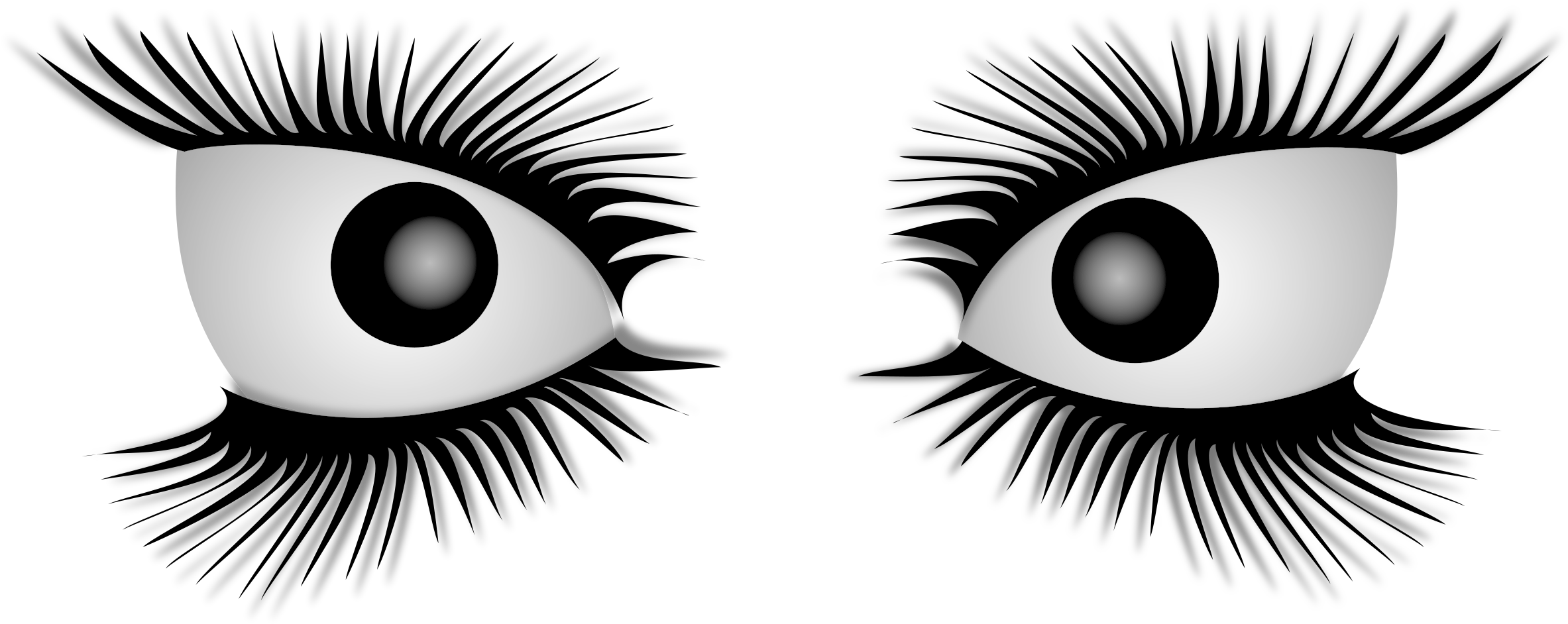 Mad Eyes Clipart - Evil Eyes Clipart (2400x979)