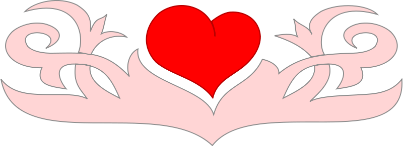 Free Heart - Free Clip Art Valentine Banner (932x340)