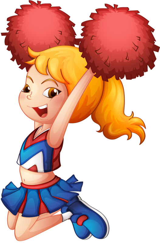 Illustration Of Illustration Of An Energetic Cheerleader - Cheering Squad (527x800)