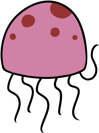 Jellyfish-silhouette Spongebobjellyfish Ycogjyngi - Spongebob Jellyfish Transparent (600x600)