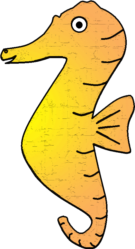 Yellow Seahorse (501x873)