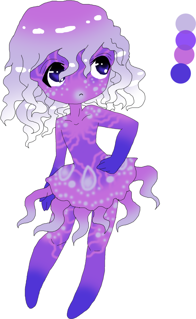 Jellyfish Anthro Adopt By Adoptableluvr Jellyfish Anthro - Anthro Jellyfish Girl (1024x1502)