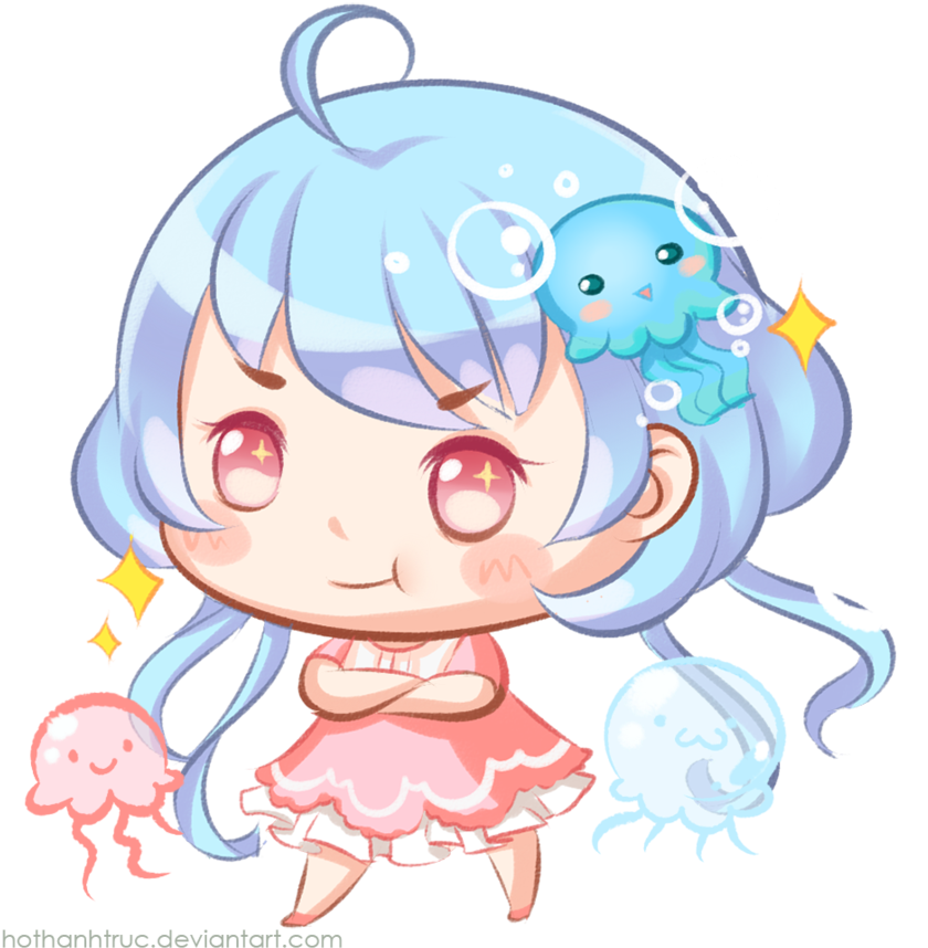 Jellyfish Chibi By Hothanhtruc - Chibi (894x894)