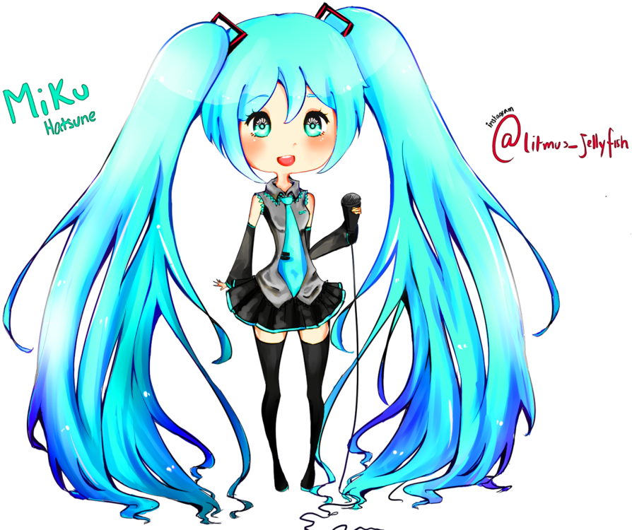 Miku Chibi By Litmus-jellyfish - Hatsune Miku (1024x768)