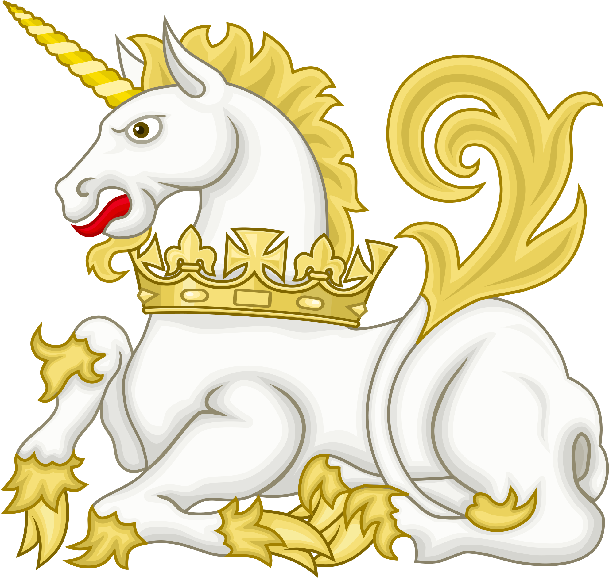 Cartoon Unicorns 12, Buy Clip Art - Unicorn Pursuivant (2000x2000)
