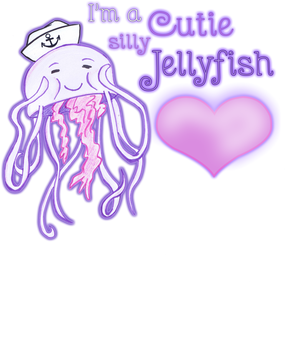 I'm A Cutie Silly Jellyfish By Emme-gray - Heart (1024x1462)