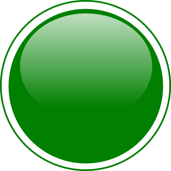 Green Round Button Png (600x600)